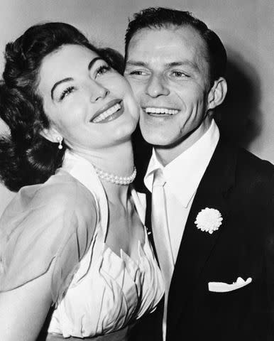 Bettmann Frank Sinatra and his bride Ava Gardner pose for a wedding picture following their marriage last night at Germantown, PA