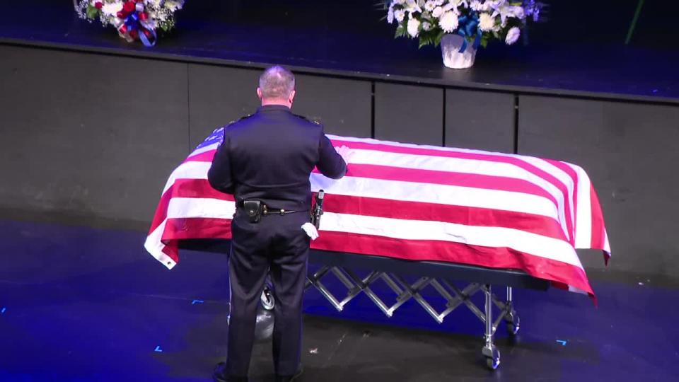 <div>Funeral held in Castro Valley for fallen OPD officer Jordan Wingate. April 26, 2024.</div>