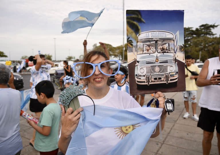 Festejos en Rosario por la victoria de la selección argentina