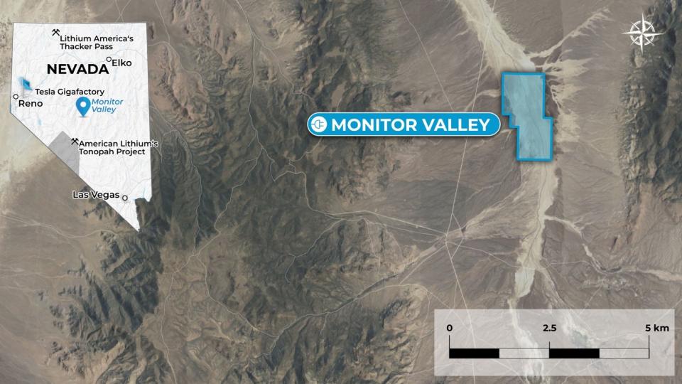 Figure 4. Site location and project boundary for Monitor Valley