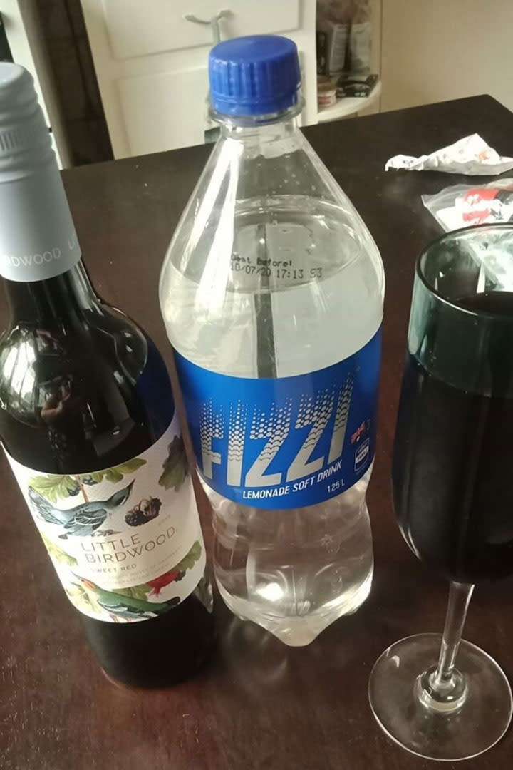 Aldi red wine and lemonade slushie