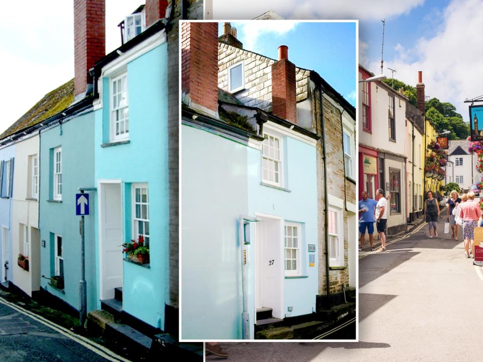 <p>The slim house on Duke Street in Padstow, Cornwall </p> (Simon Huguet/Derek Harper/Getty)