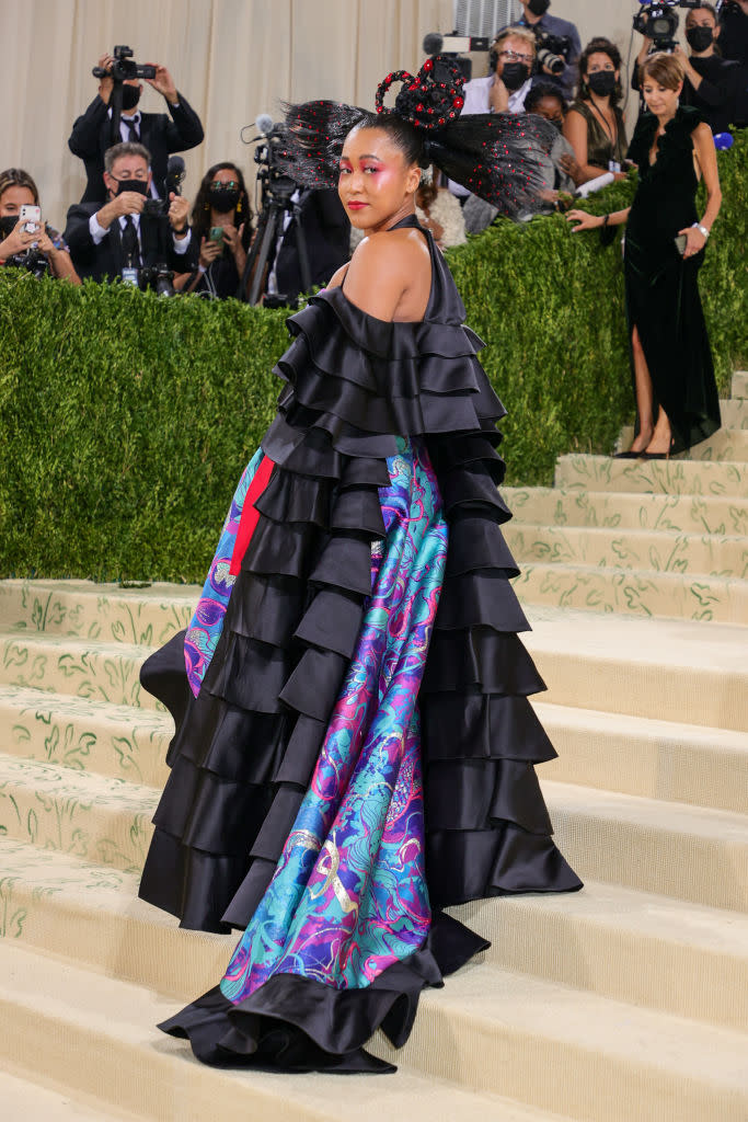 Naomi Osaka attends the 2021 Met Gala, 