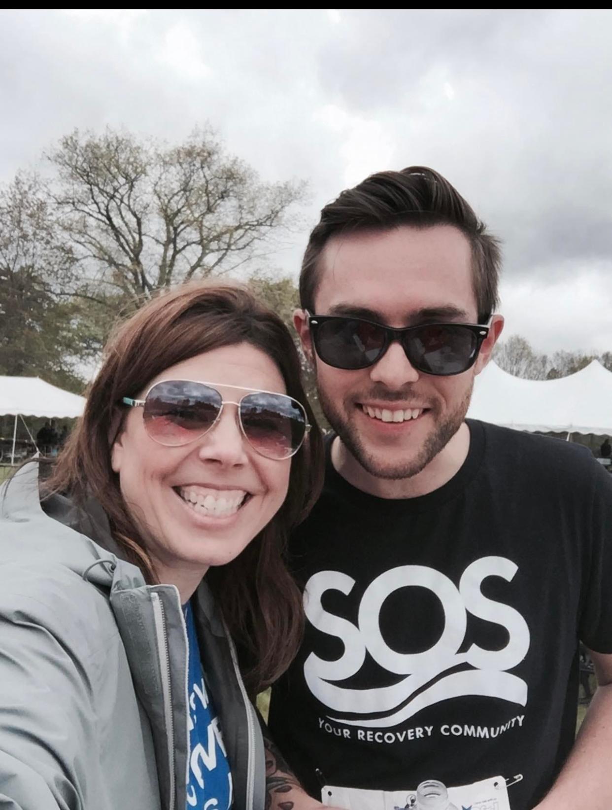 Kerry Norton, director of Hope on Haven Hill, with Dean Lemire, director of The Lemire Group, good friends and champions of addiction recovery services. Norton credits LeMire with saving her son's life.