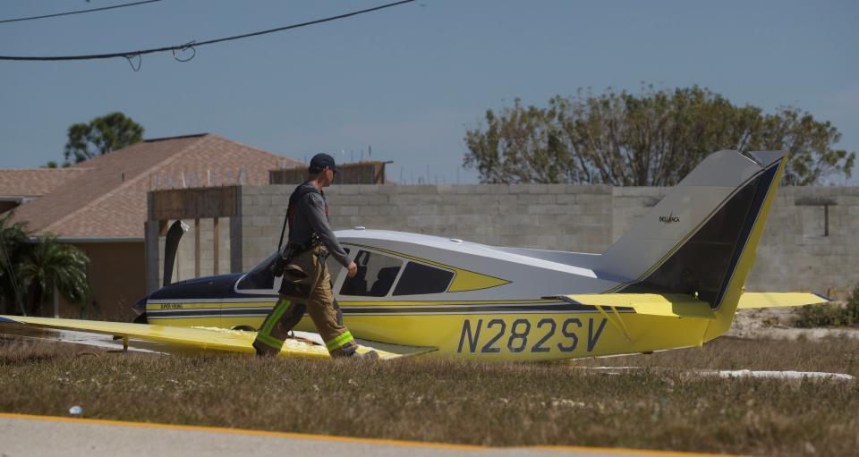 Plane makes emergency landing on Cape Coral residential road on Feb. 24, 2024.