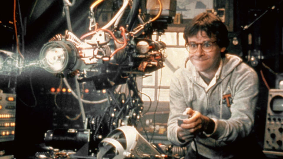 Rick Moranis with a shrink ray