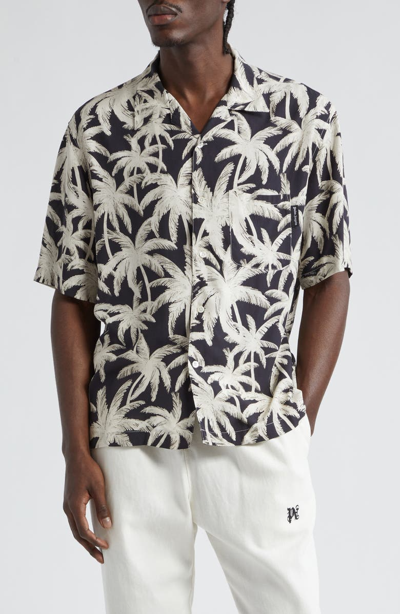Palm Angels Palm Print Camp Shirt