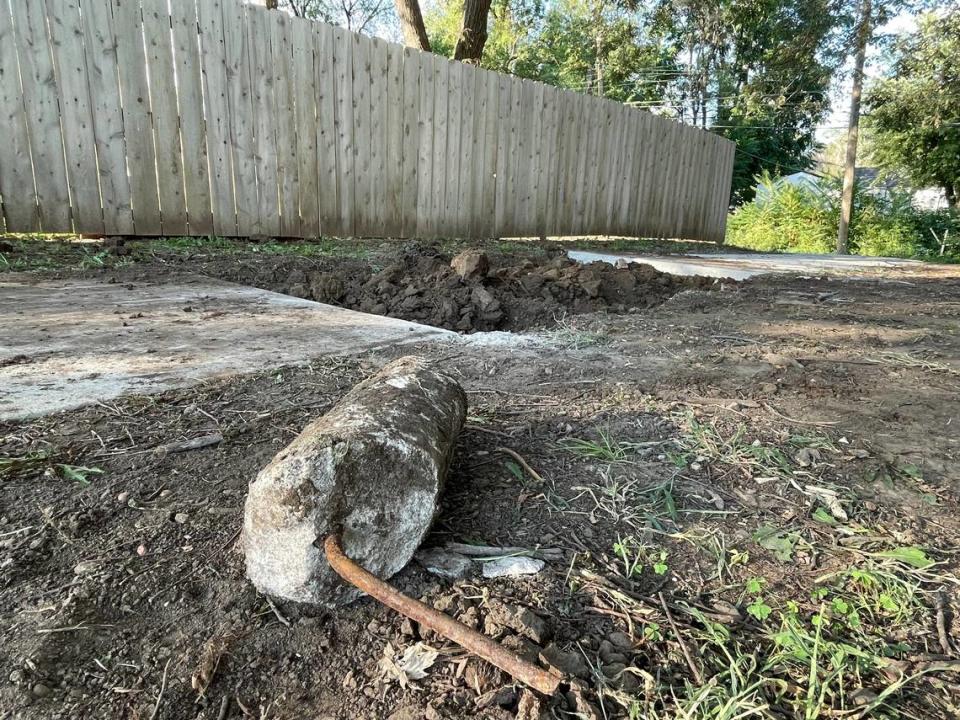 Dirt and rebar dotted the site where Dennis Rader’s former property once stood after investigators dug on Tuesday. Eduardo Castillo /The Wichita Eagle