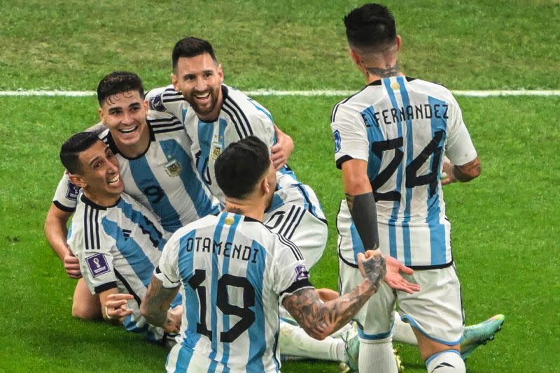 ▲2022卡達世界盃在19日凌晨落幕，由梅西（Lionel Messi）率領的阿根廷成功奪下冠軍。（圖／美聯社／達志影像）