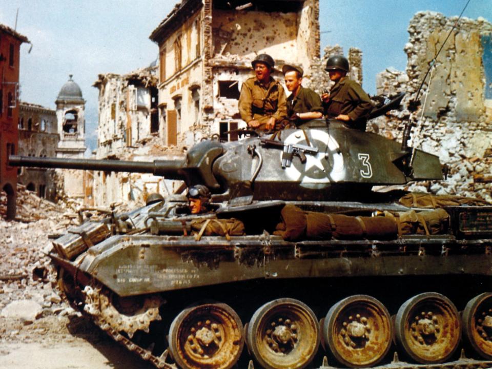 Army M24 Chaffee light tank Bologna Italy