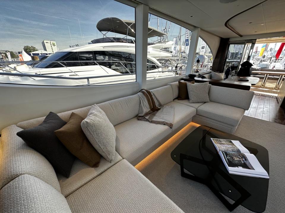 A view from the inside of a Princess Yacht.