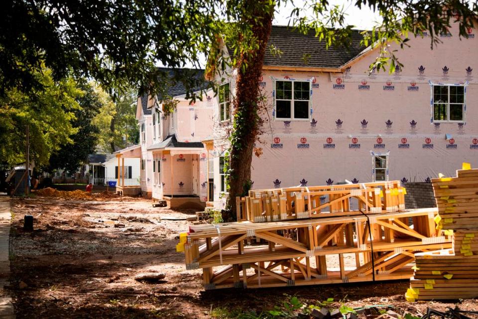 New construction in the Southernside neighborhood in Greenville, South Carolina on Saturday, September 18, 2021.