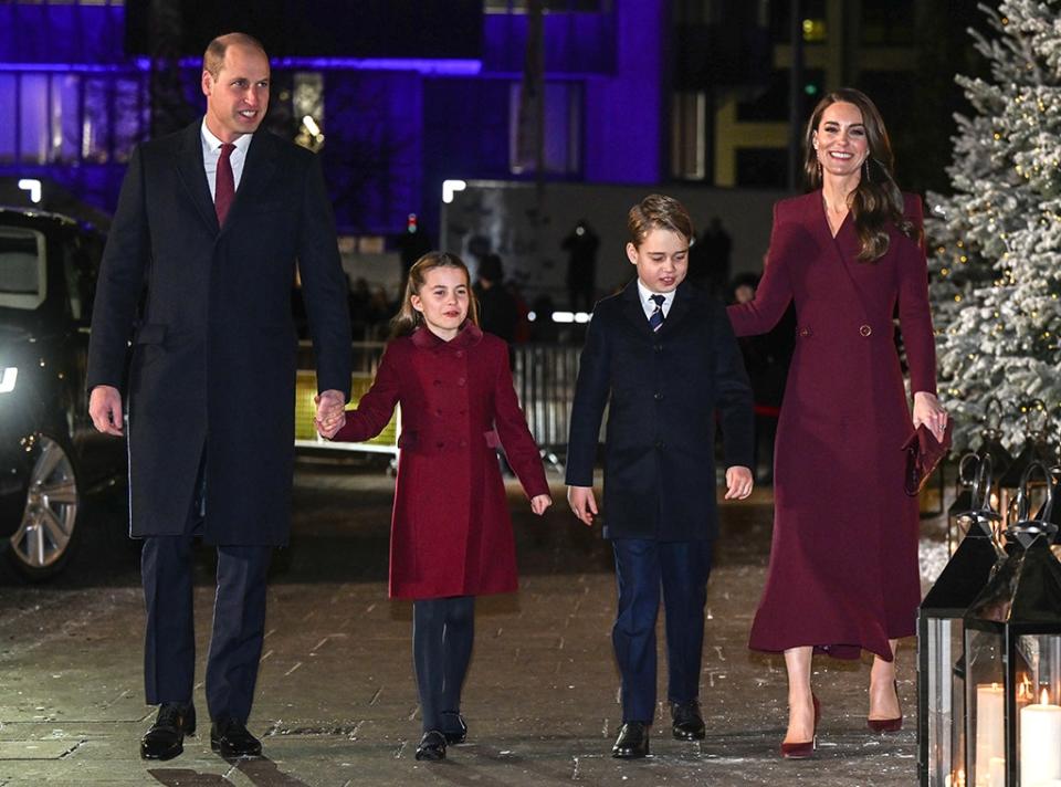 Prince William, Kate Middleton, Prince George, Princess Charlotte, Together at Christmas Carol Service