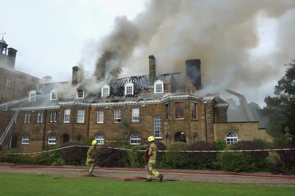 Firefighters battle blaze at Crathorne Hall Hotel