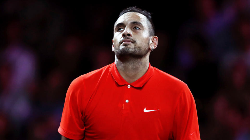 A female supporter made Nick Kyrgios lose focus at the Laver Cup.