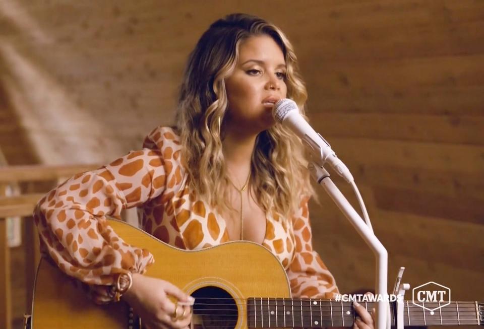 Rissi Palmer hosted a special virtual roundtable episode of her radio show "Color Me Country" on Sunday with country singers Maren Morris (pictured) and Cam as well as author Andrea Williams.