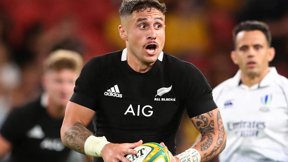 All-Blacks star TJ Perenara is pondering a switch to the NRL. (Photo by Chris Hyde/Getty Images)