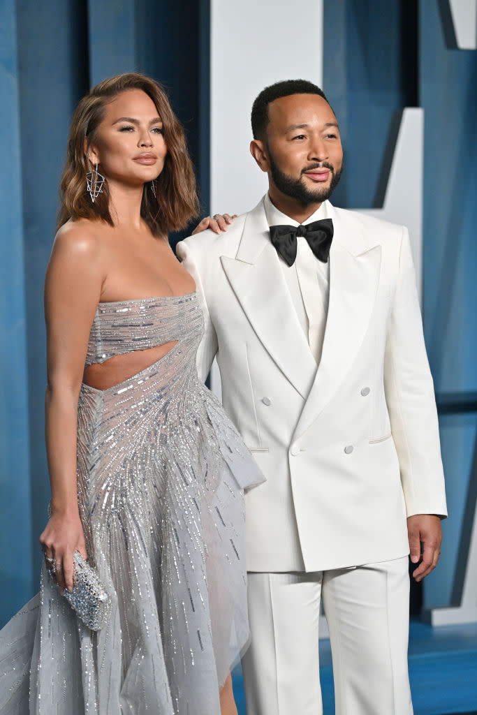 The couple are already parents to Luna and Miles, pictured together in March 2022. (Getty Images)
