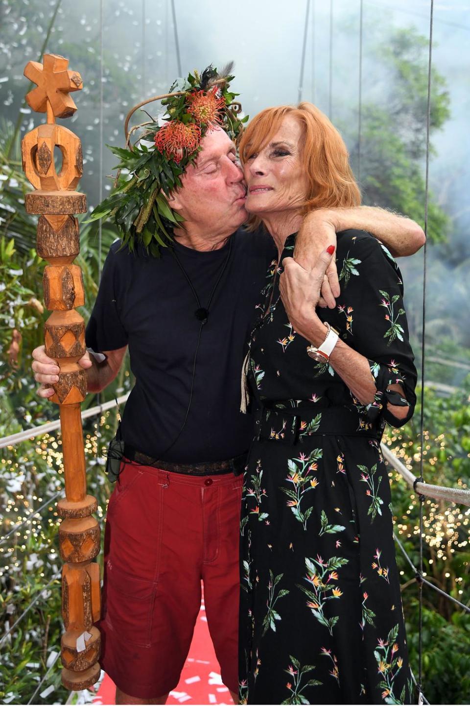 Love: Harry Redknapp reunites with wife Sandra after being crowned King of the Jungle (James Gourley/ITV/Rex/Shutterstock)