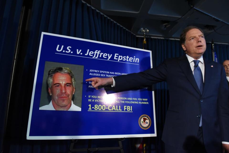 <div class="inline-image__title">1154618937</div> <div class="inline-image__caption"><p>U.S. Attorney Geoffrey Berman announces charges against Jeffery Epstein.</p></div> <div class="inline-image__credit">Stephanie Keith / Getty Images</div>