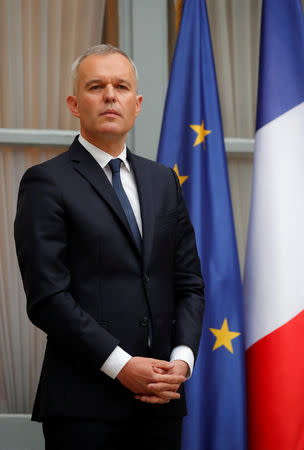 French National Assembly speaker Francois de Rugy, newly-appointed Ecology Minister is seen at a handover ceremony in Paris, France, September 4, 2018. REUTERS/Charles Platiau