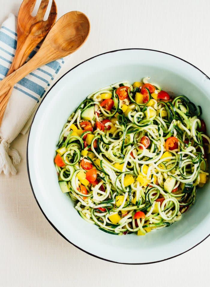 9) Zucchini Noodle Spaghetti Salad