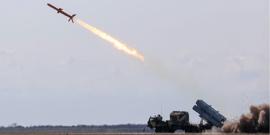 Launch of the Ukrainian cruise missile Neptune