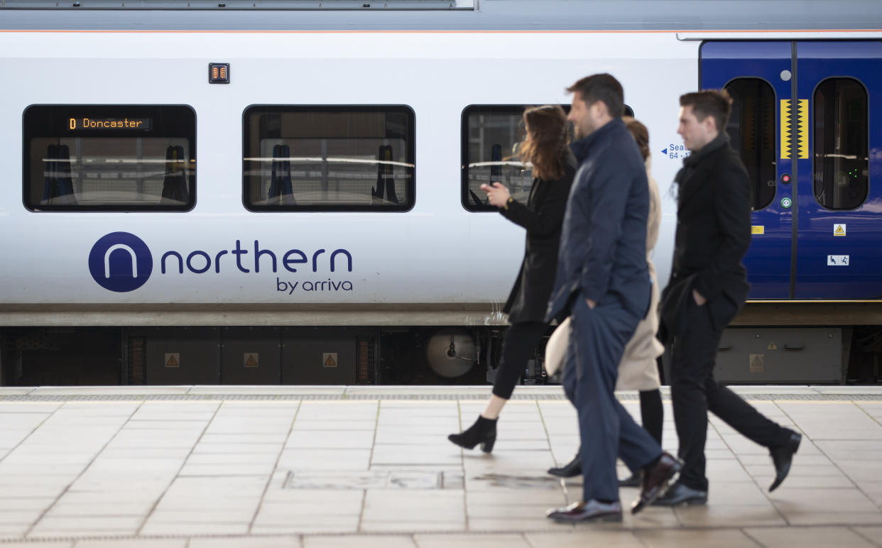 A Northern train at Leeds Train Station as it is announced that the Northern Rail franchise will only be able to continue "for a number of months". (Photo by Danny Lawson/PA Images via Getty Images)