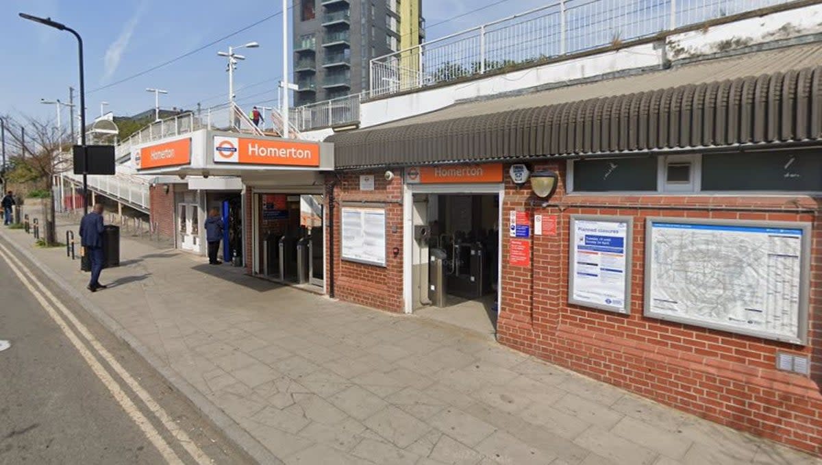 The incident happened outside Homerton Overground Station (Google Maps)