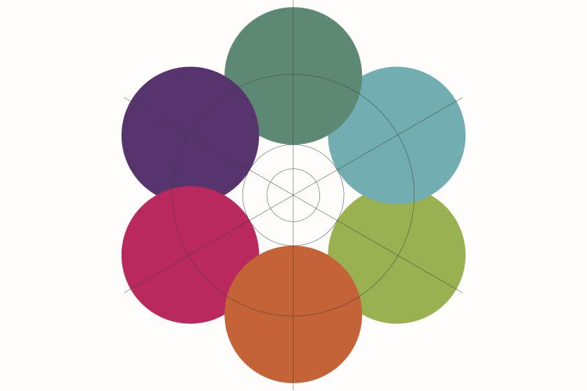 Six colored circles arranged to form a ring