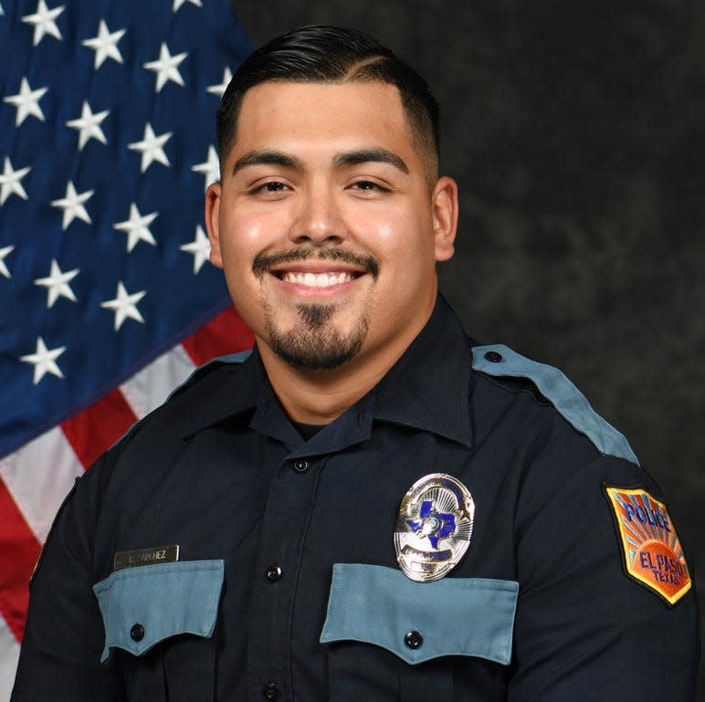 El Paso police Officer Gabriel Sanchez was honored as the Officer of the Year for 2023 at the El Paso Police Department's annual awards ceremony on April 19, 2024.