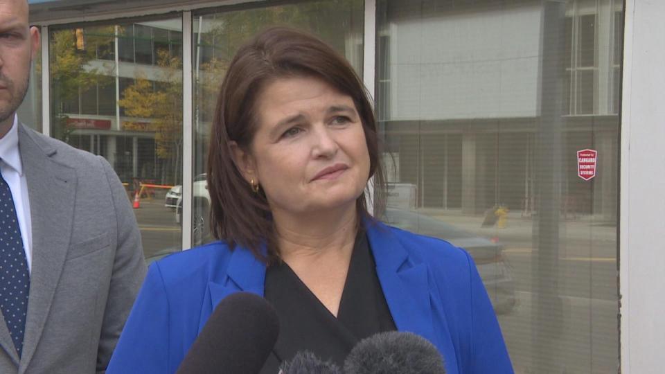 Carla Beck, leader of the Saskatchewan NDP, did not mince words speaking with reporters Tuesday afternoon, bashing the province's recruitment and retention of health care workers while asking why it would push away a $2 million donation for a medical imaging machine.