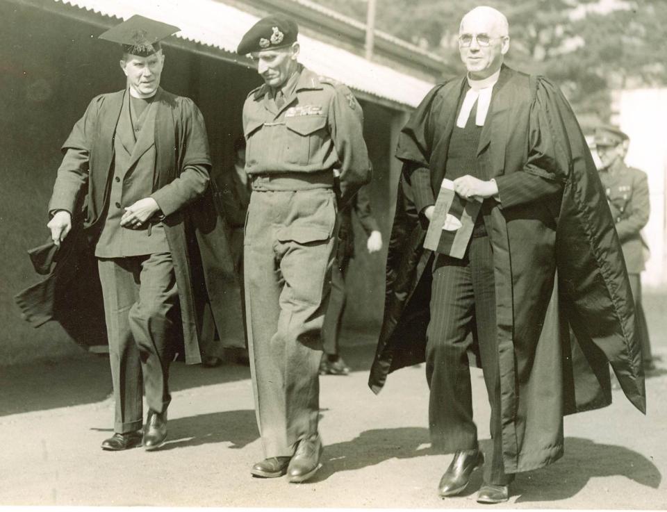 Visit of General Montgomery (St. Paul's) to King's School Canterbury at Carlyon Bay, Cornwall in March 1944. - King's School Canterbury archive