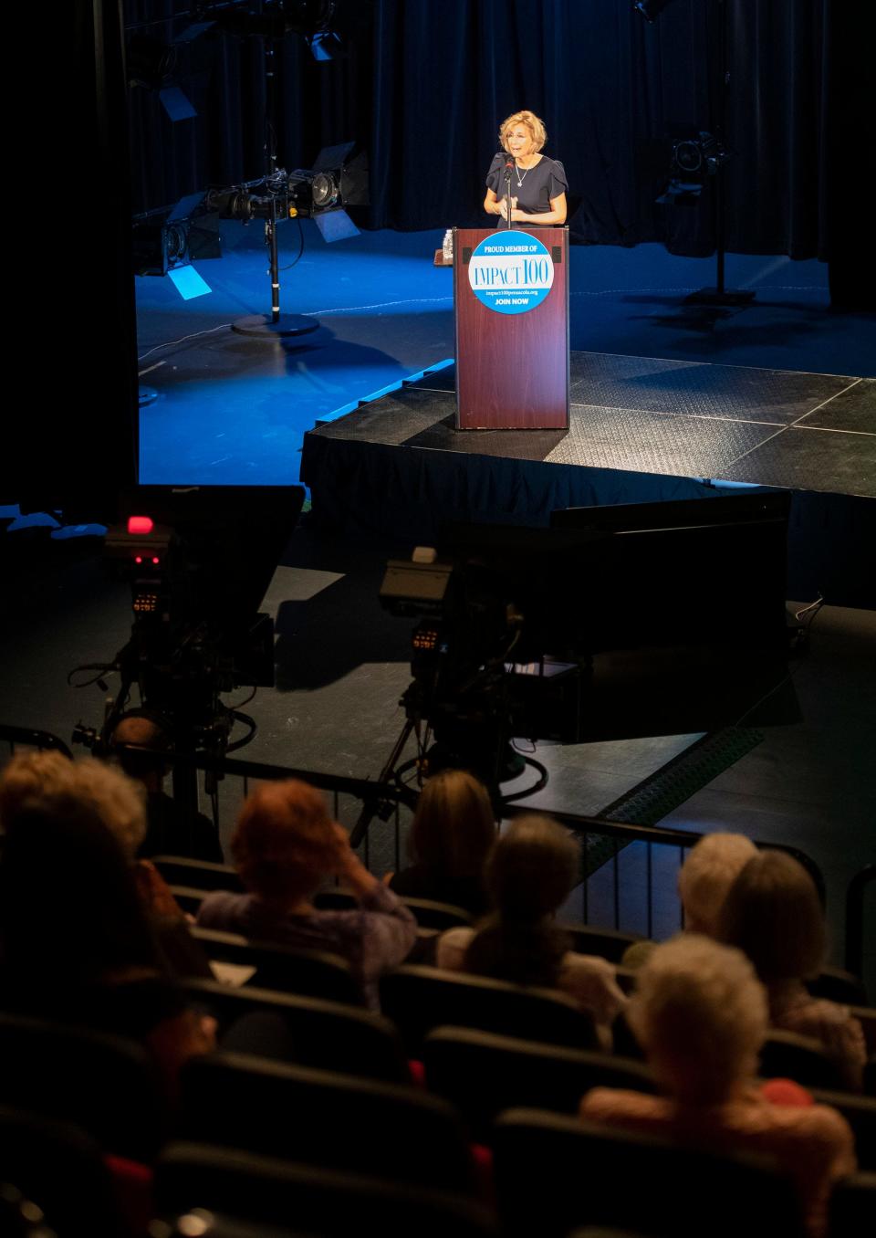 Wendy Steele, the founder of Impact 100, visits Pensacola and participates in the organization's annual Global Day of Impact celebration.  The event was live-streamed to more than 60 Impact 100 chapters around the globe from the WSRE studios in Pensacola. 