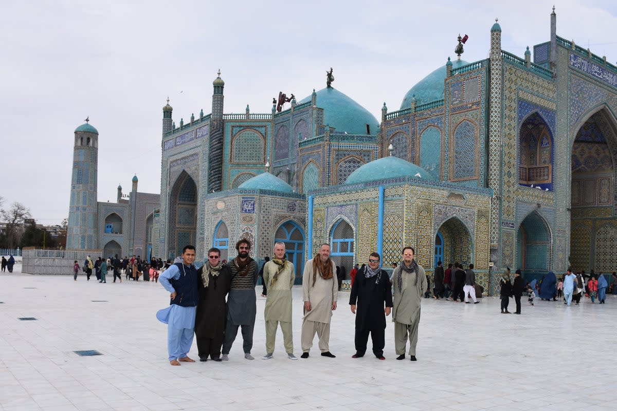 Welcome break: tourists at Mazar-e-Sharif (Dylan Harris)