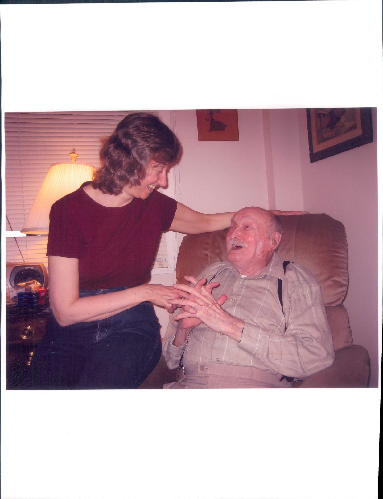 Deborah Tannen and her father, Eli Tannen, in Saratoga Springs, New York, around 2006.