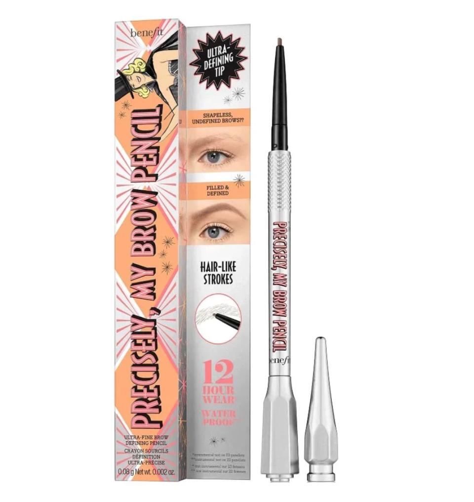 Find this <a href="https://fave.co/3cpGBm2" target="_blank" rel="noopener noreferrer">precisely, my brow eyebrow pencil </a>for $24 at <a href="https://fave.co/3cpGBm2" target="_blank" rel="noopener noreferrer">Benefit Cosmetics</a>.