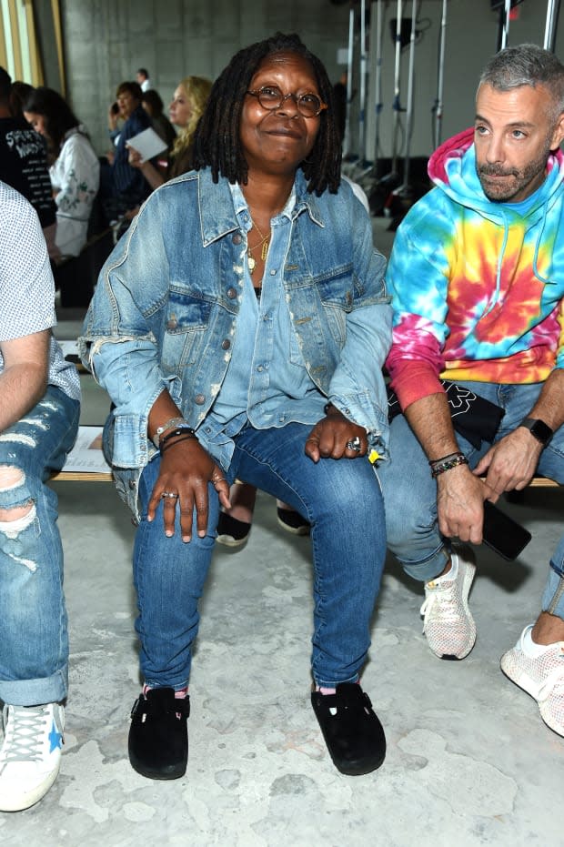 <em>Whoopi Goldberg at the R13 front row during New York Fashion Week on September 8, 2018. </em>