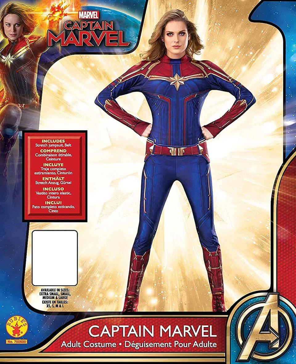 Women's Captain Marvel Hero Suit. Image via Amazon.