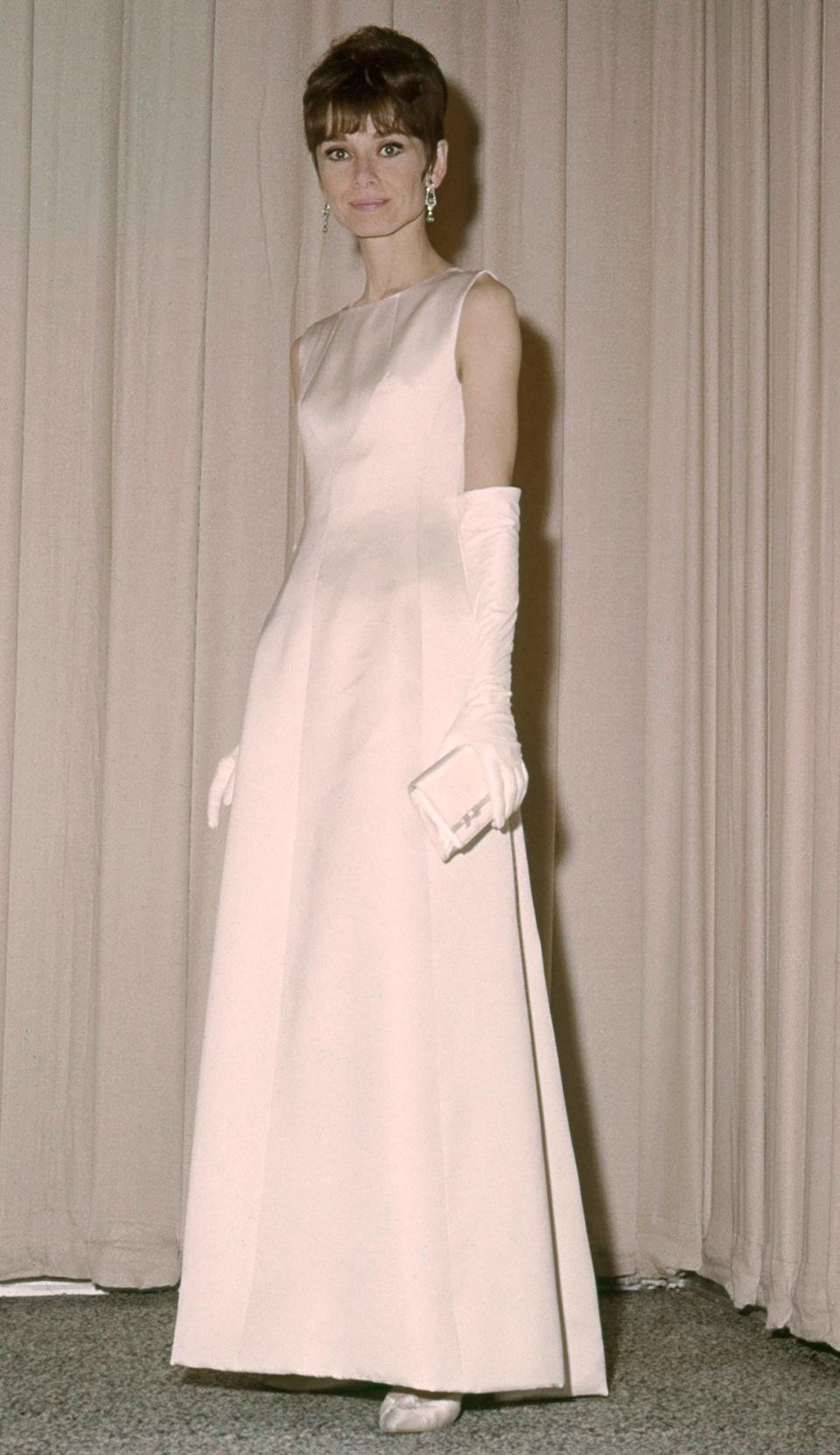 Audrey Hepburn at the 37th Academy Awards in Santa Monica, California, 5th April 1965