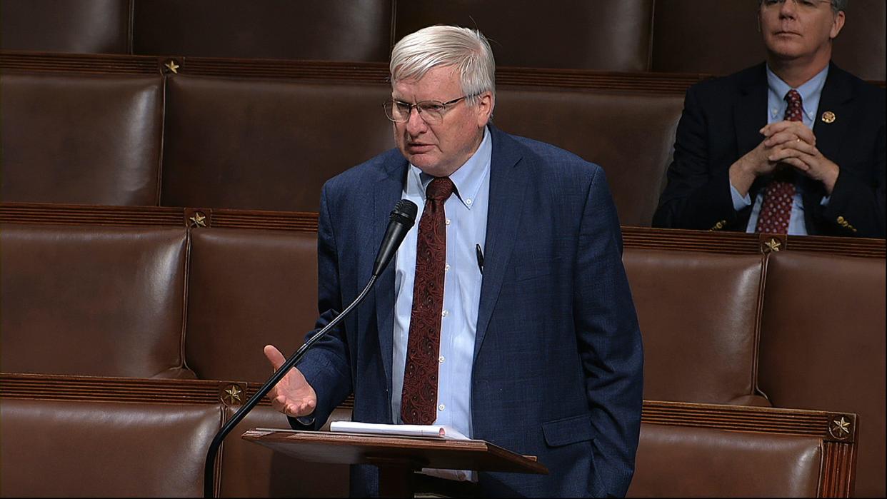 Rep. Glenn Grothman, R-Wis., speaks on the floor of the House of Representatives at the U.S. Capitol in Washington, Thursday, April 23, 2020.