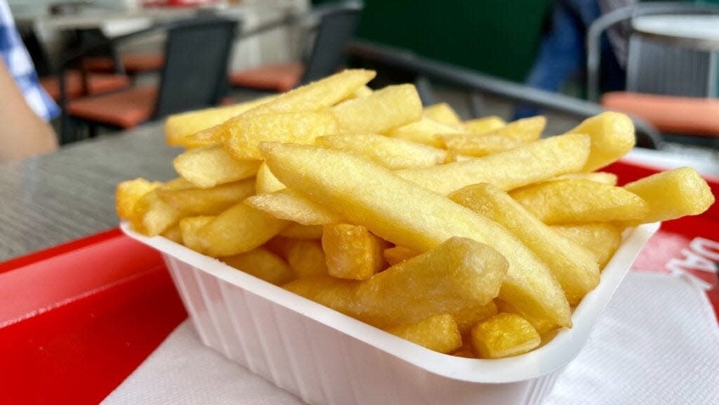 I snapped this photo of glorious Belgian frites just before my MyChart notification dinged and took me out of the moment.