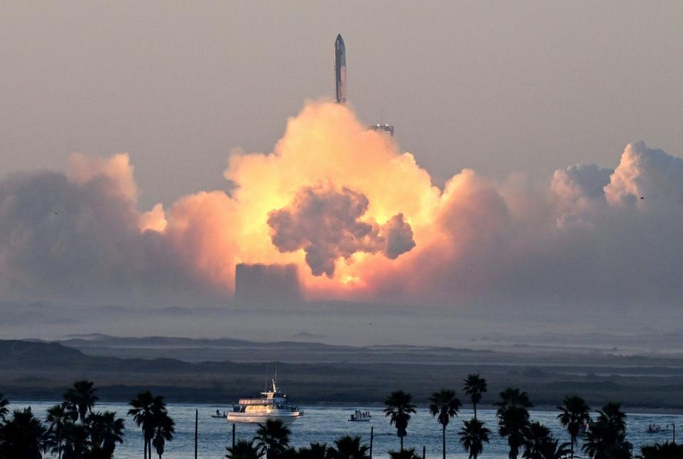 The launch of the SpaceX Starship (AFP)