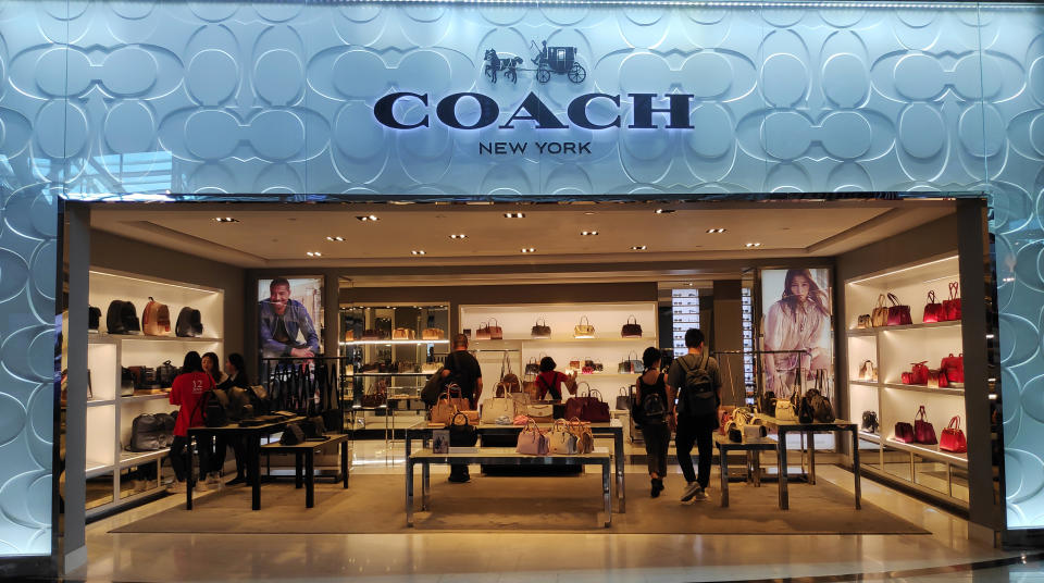 Coach shop after departure gate for international flight of Ngurah Rai International Airport, COACH is an New York City based luxury goods brand that produces jewelry fragrances accessories and handbags