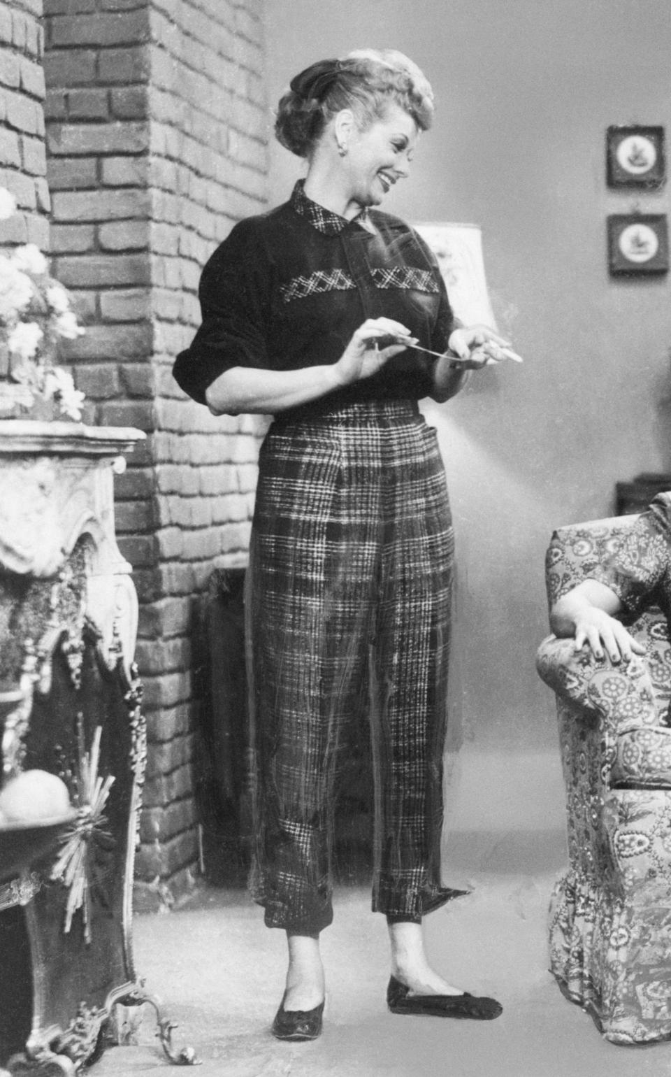 Ball on the set of "I Love Lucy," which aired from 1951-1957. 