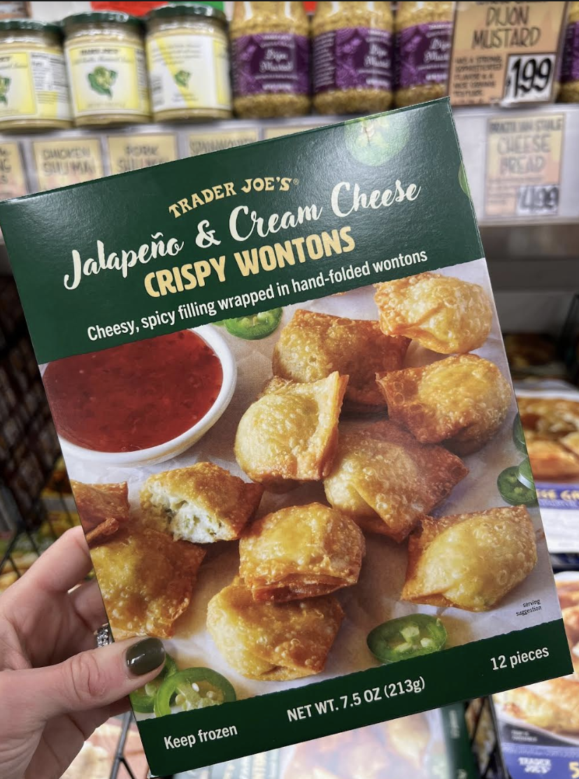 A box of Jalapeño & Cream Cheese Spicy Wontons