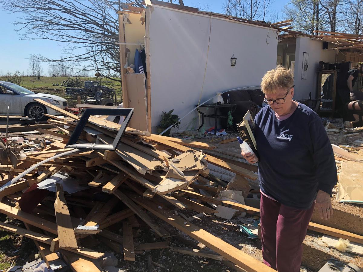 In McNairy County, tornado survivors salvage belongings, recall fearful