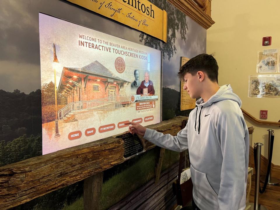 New touchscreens were added to the Matthew Quay exhibit at the Beaver Area Heritage Museum.