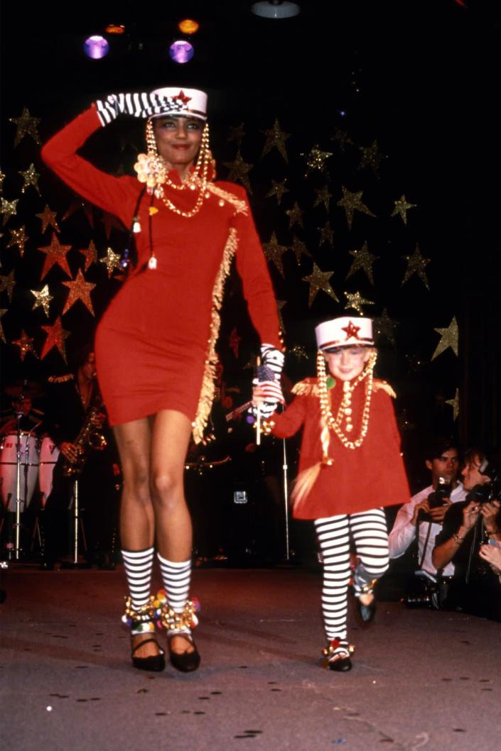 <p>Matching mommy-and-me looks walked the runway at Betsey Johnson's Spring 1989 show in New York. </p>