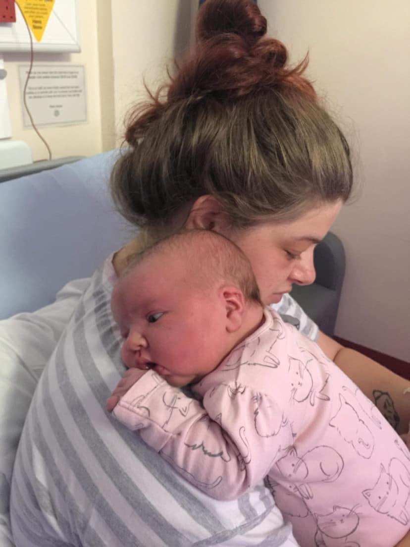 Lancashire mum gives birth to 11lb 9oz baby girl - after 25-hour labour